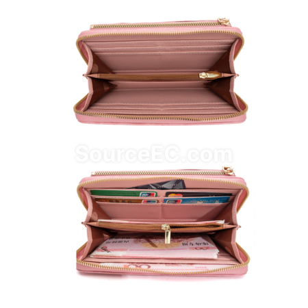 Customization PU Wallet With Touch Phone Bag Promotional Products