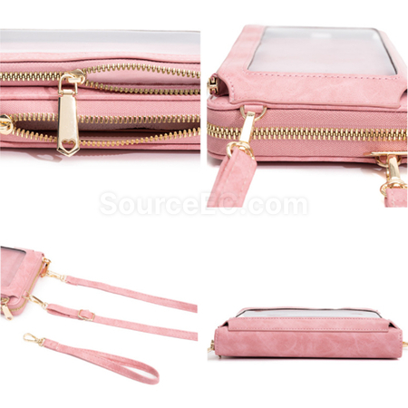 Customization PU Wallet With Touch Phone Bag Promotional Products