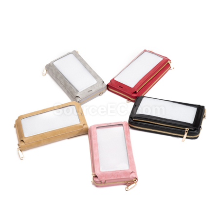 Customization PU Wallet With Touch Phone Bag Promotional Products