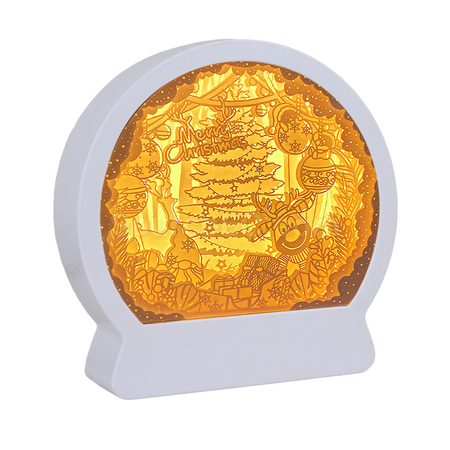 Customization Christmas 3D Light And Shadow Three-Dimensional Paper Carving Photo Frame Promotional Products