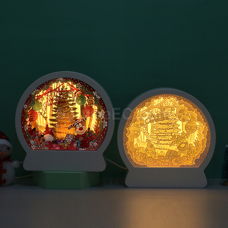 Customization Christmas 3D Light And Shadow Three-Dimensional Paper Carving Photo Frame Promotional Products