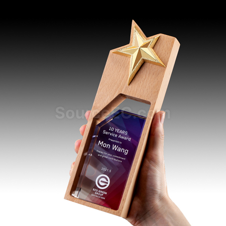 Customization Wooden Crystal Trophy Promotional Products