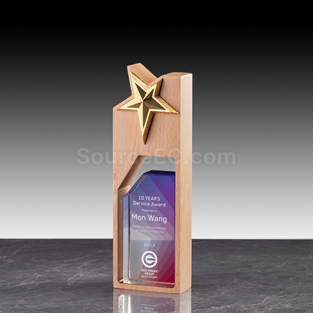 Customization Wooden Crystal Trophy Promotional Products
