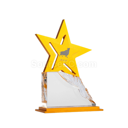 Customization Pentagram Metal Crystal Seat Promotional Products