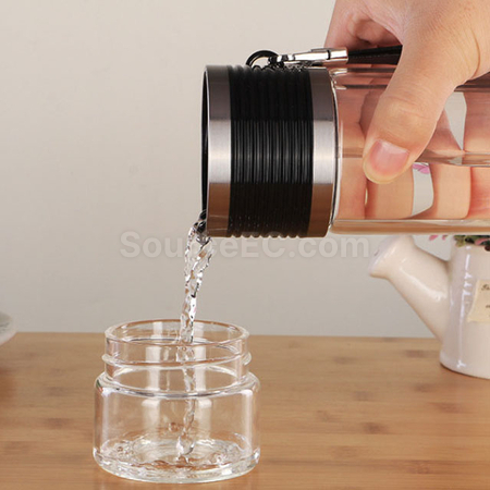 Customization Portable Glass Mug with Infuser Promotional Products