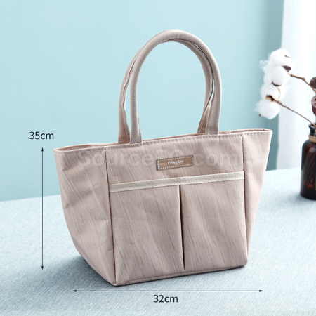 Customization Wood Grain Aluminum Foil Portable Lunch Box Bag Promotional Products