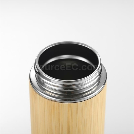 Customization Portable Bamboo Shell Thermos Cup With Cover Promotional Products