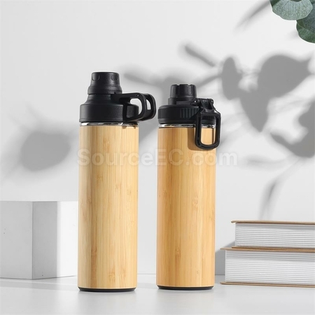 Customization Portable Bamboo Shell Thermos Cup With Cover Promotional Products