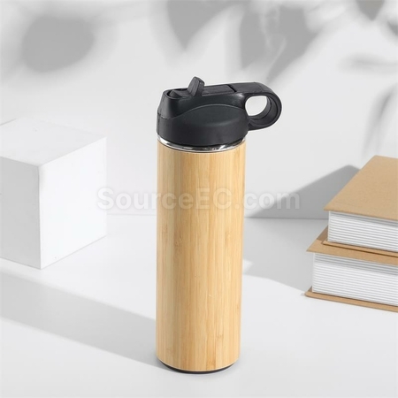 Customization Portable Bamboo Shell Thermos Cup With Cover Promotional Products