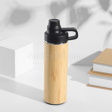 Customization Portable Bamboo Shell Thermos Cup With Cover Promotional Products