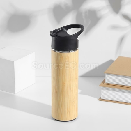 Customization Portable Bamboo Shell Thermos Cup With Cover Promotional Products