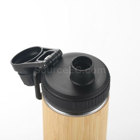 Customization Portable Bamboo Shell Thermos Cup With Cover Promotional Products