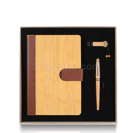 Customization Business Notebook Pen USB Set Promotional Products