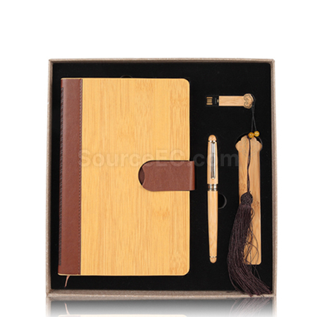 Customization Business Notebook pen USB bookmark Set Promotional Products