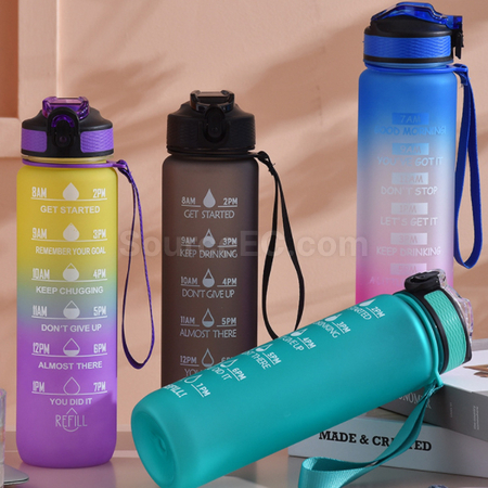 Customization 1000ML Frosted Portable Water Bottle Promotional Products