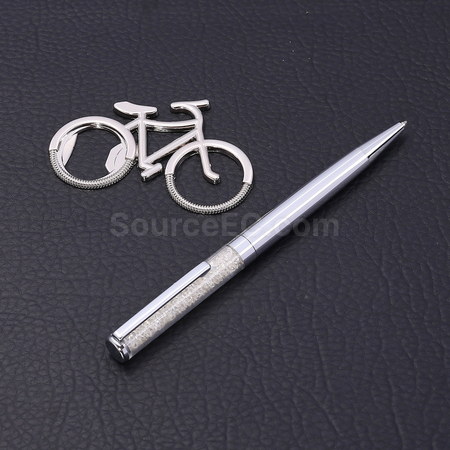 Customization Bicycle key Chain Metal Pen Set Promotional Products