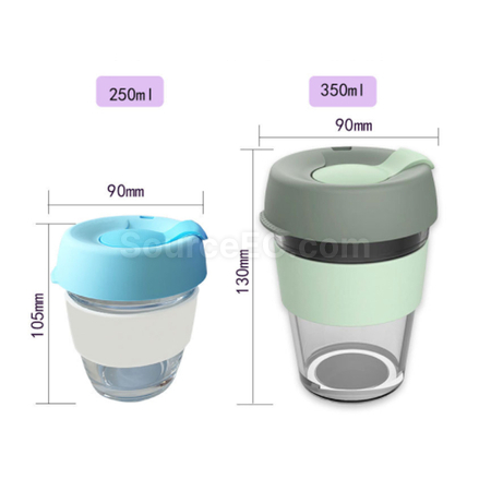 Customization Silicone Glass Coffee Cup Promotional Products