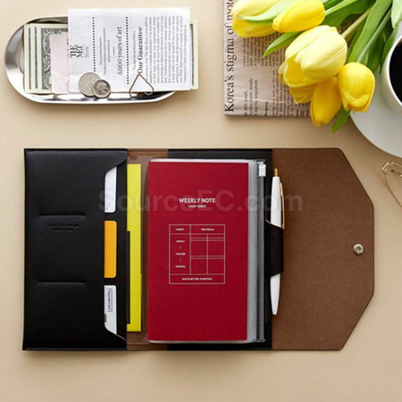 Customization PU Multi-functional  Notebook with Passport Cover Promotional Products