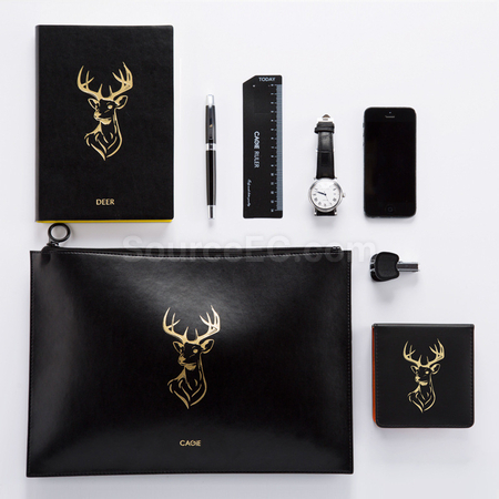 Customization PU A4 Zip Folder Promotional Products