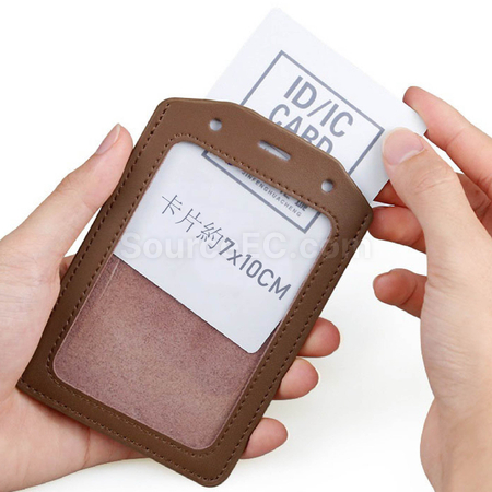 Customization PU Badge Holder with Lanyard Promotional Products