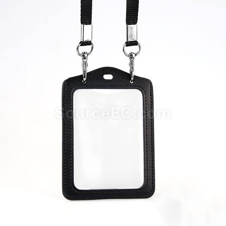 Customization PU Badge Holder with Lanyard Promotional Products