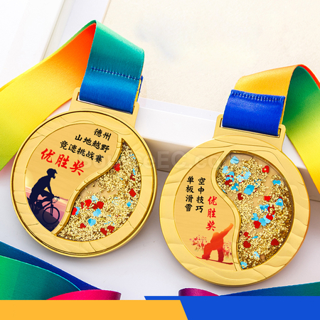 Customization Metal Quicksand Medal Promotional Products