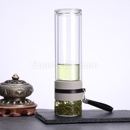 Customization Portable Glass Mug with Infuser Promotional Products