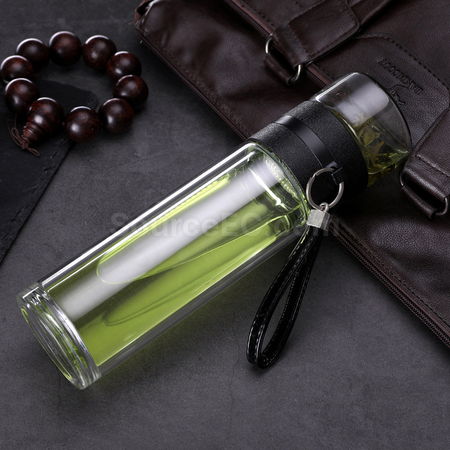 Customization Portable Glass Mug with Infuser Promotional Products
