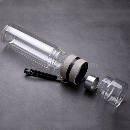 Customization Portable Glass Mug with Infuser Promotional Products
