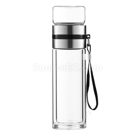 Customization Portable Glass Mug with Infuser Promotional Products