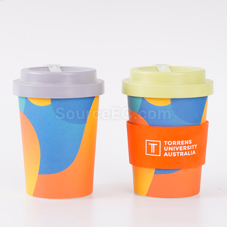 Customization 350ML Bamboo Fiber Coffee Cup Promotional Products