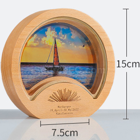 Customization Solid Wood Round Award Promotional Products