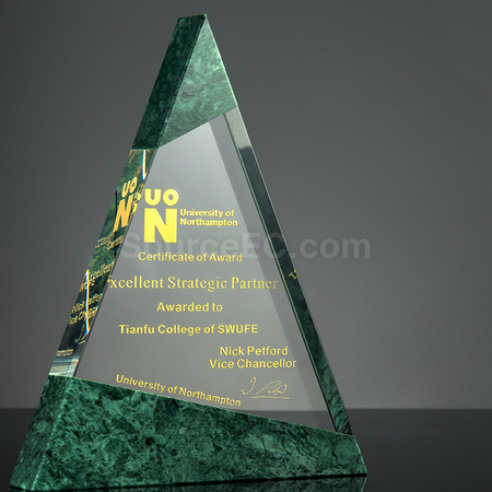 Customization Creative Triangle Marble Award Promotional Products