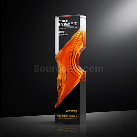 Customization Colored Glaze Crystal Trophy Promotional Products