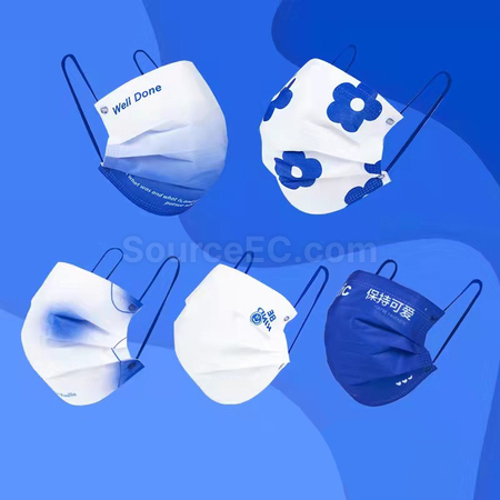 Customization Klein Blue Disposable Face Mask Promotional Products