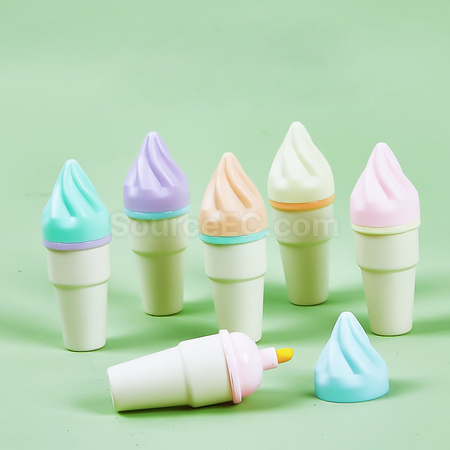Customization Sugar Cone shaped Fluorescent Pen Promotional Products