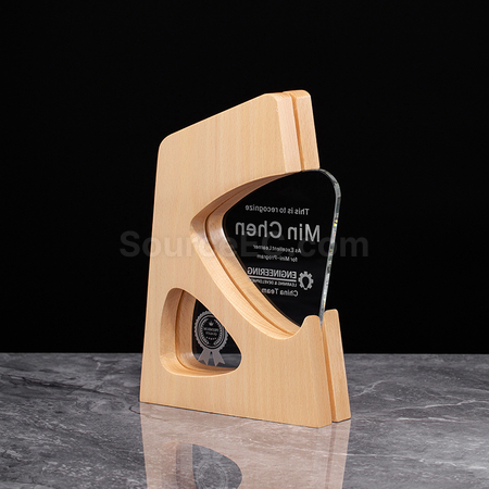 Customization Solid Wood Crystal Award Promotional Products