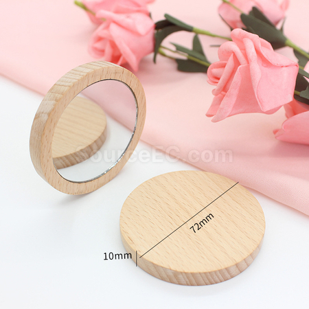 Customization Bamboo Wood Mirror Promotional Products