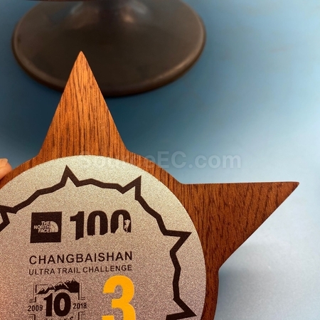 Customization Wooden Five Pointed Star Medal Promotional Products