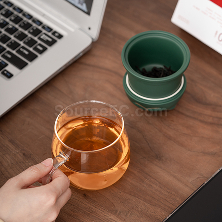 Customization Zhaocai Cat Glass Tea Cup Promotional Products