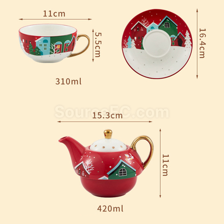 Customization Christmas Ceramic Cup Set Promotional Products