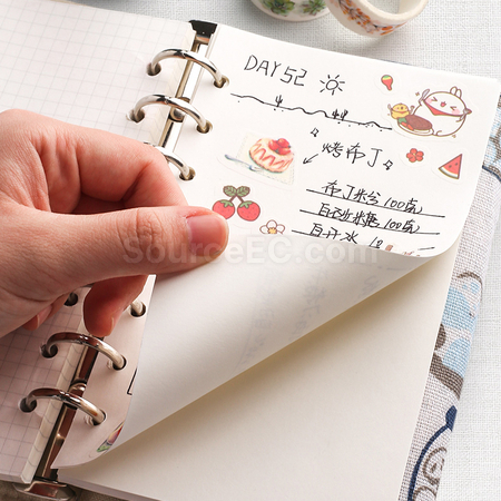 Customization Vintage Loose-leaf Notebook with Fabric Cover Promotional Products