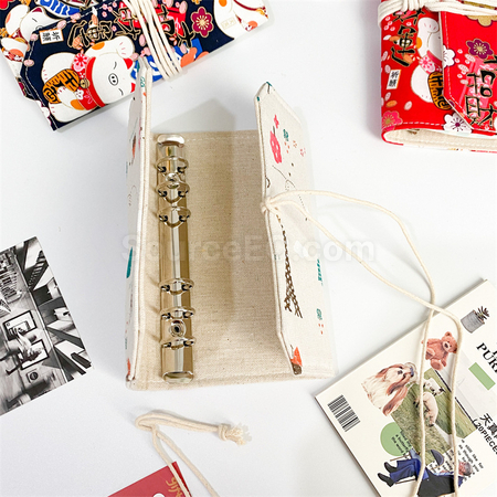 Customization Vintage Loose-leaf Notebook with Fabric Cover Promotional Products