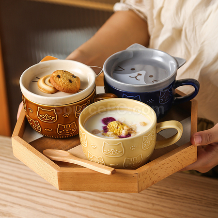 Customization Kawaii Japanese Mug with Lid Promotional Products