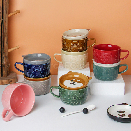 Customization Kawaii Japanese Mug with Lid Promotional Products