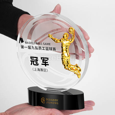 Customization Basketball Crystal Trophy Promotional Products