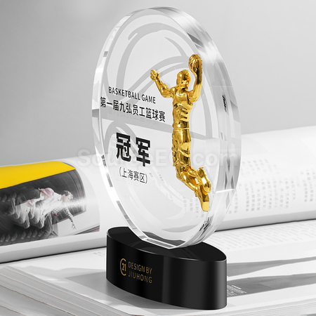 Customization Basketball Crystal Trophy Promotional Products