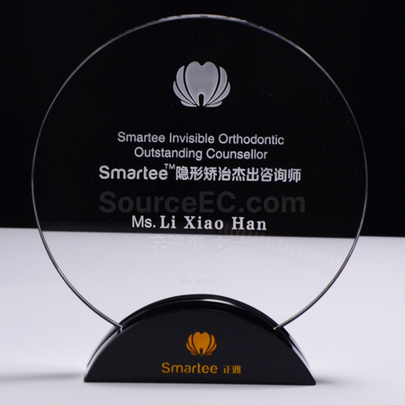Customization Round Crystal Trophy Promotional Products