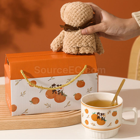 Customization Big Fortuue Towel and Coffee Cup Set Promotional Products