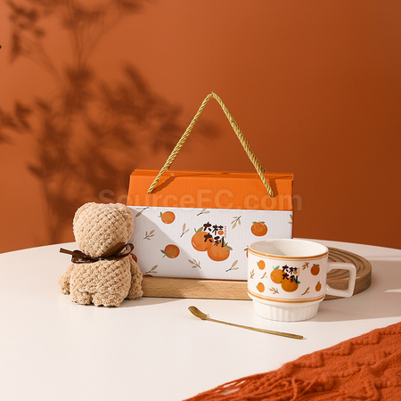 Customization Big Fortuue Towel and Coffee Cup Set Promotional Products